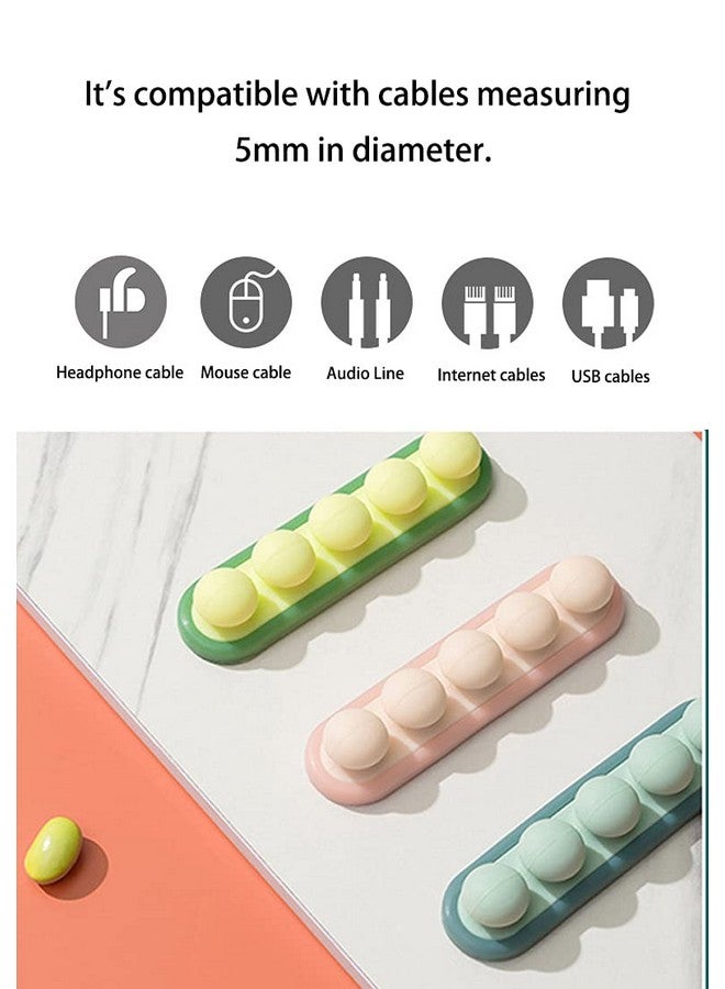 Mockery Cable Organisers,Cable Clips,Wire Organiser,Cord Management Organizer,Silicone Adhesive Hooks,Charging Accessory Cables Holder, Mouse Cable, PC, Office and Home (Blue, Pack of 1) - Image 2