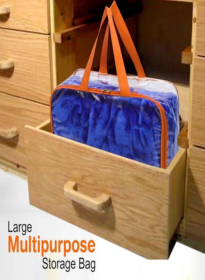 SSBC 1 Pack Nylon 30 L PVC Transparent Clothes Storage Bag for Saree Covers,Clothes, Lehenga, Blankets, Bedsheets, Toys, Docs|Wardrobe Organizer|Clear Storage Box Bag - Image 5