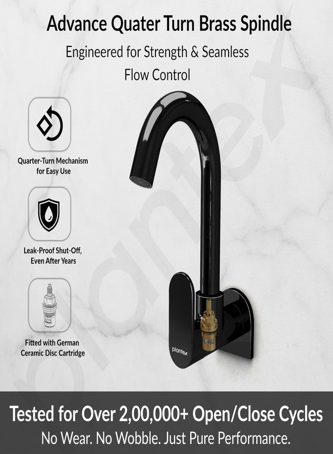 Plantex Pure Brass Kitchen Sink Tap with 360° Swivel Spout/Kitchen Tap with Water Saving Aerator - 7 Year-Warranty (ORN-210, Black) - Image 3