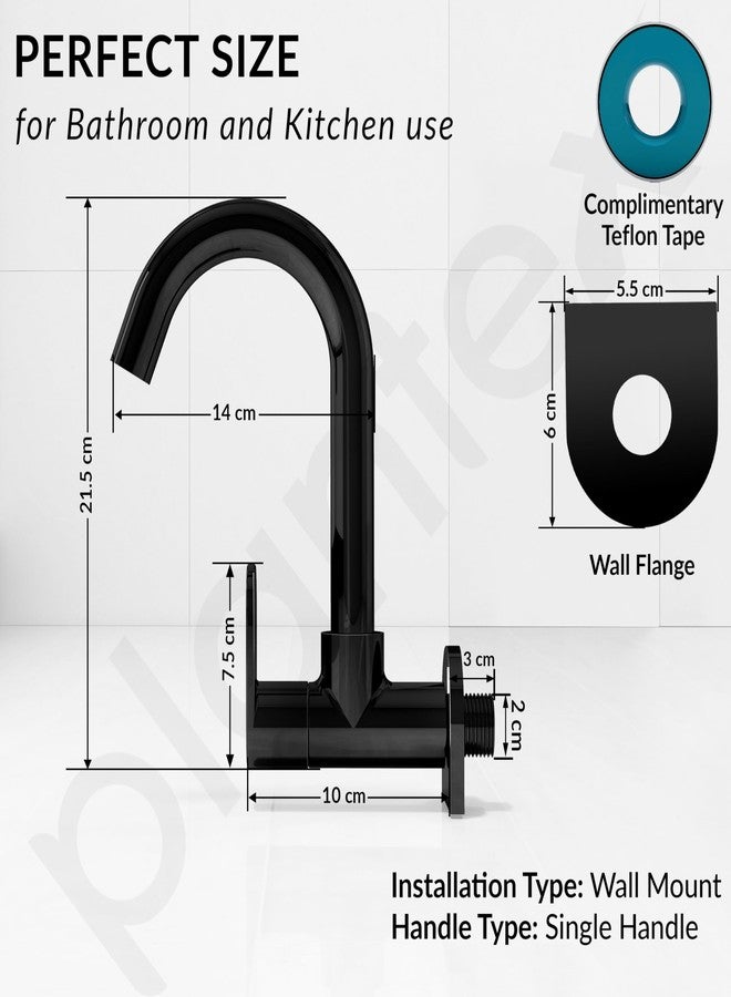 Plantex Pure Brass Kitchen Sink Tap with 360° Swivel Spout/Kitchen Tap with Water Saving Aerator - 7 Year-Warranty (ORN-210, Black) - Image 4