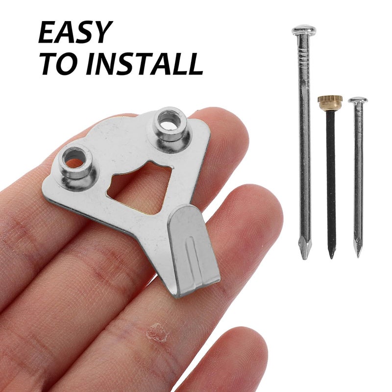 120pcs Metal Wall Hooks Set with Screws for Hanging Clothes Bags Photos on Wood Walls Silver - Image 5