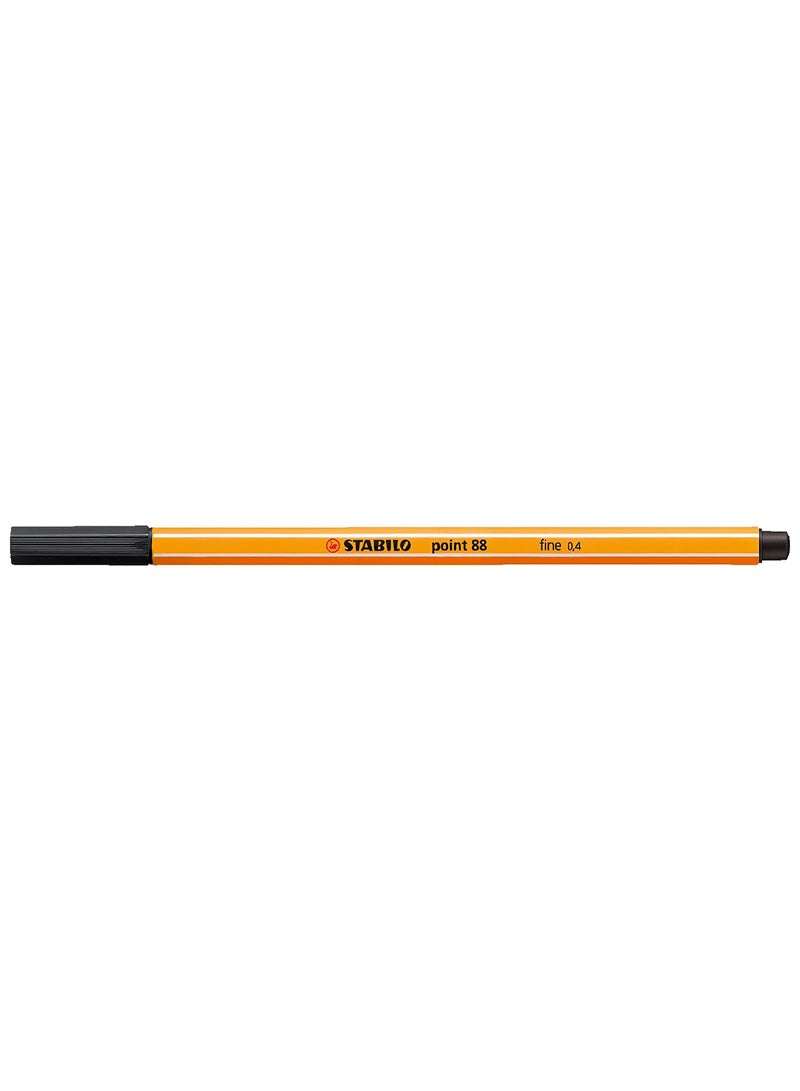 STABILO Fineliner Point 88 in Black , for Journal Planner , Note , Drawing , Pack of 10 Pens  - Image 1