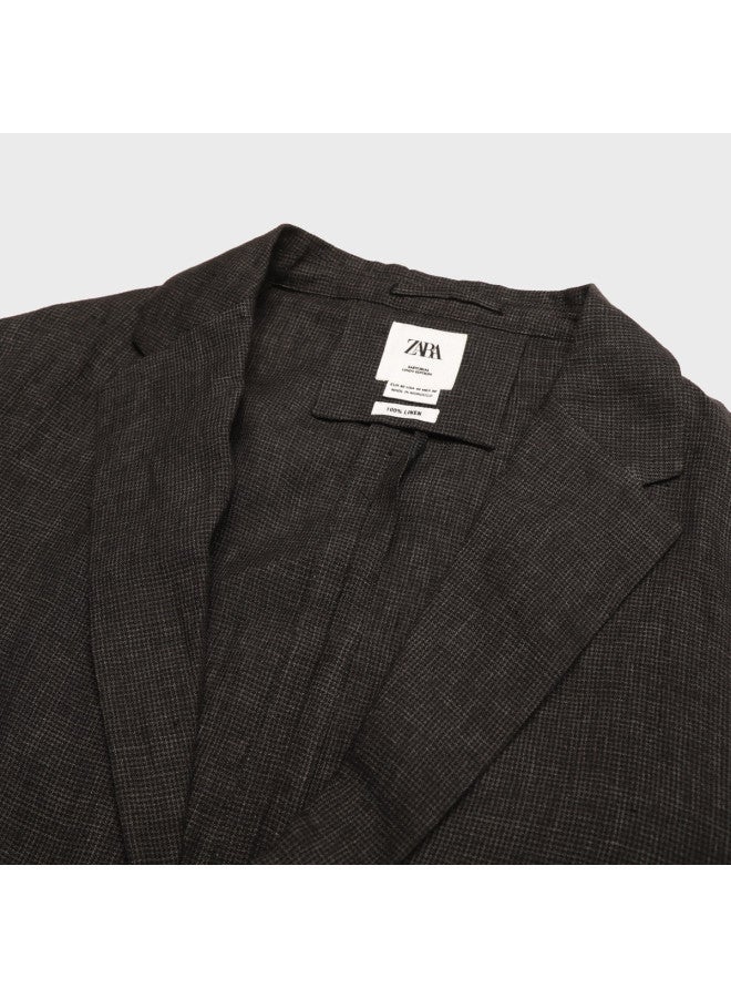 Zara elegant & Understated Gentleman's Classic Check Breathable Lightweight Business Casual Suit - Image 4