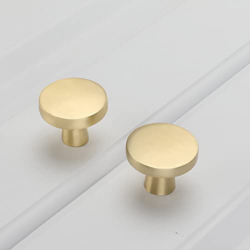goldenwarm Kitchen Cabinet Knobs Gold Dresser Drawer Knobs - 25 Pack Brushed Brass/Gold Cabinet Drawer Handles Zinc, Mushroom - Image 4