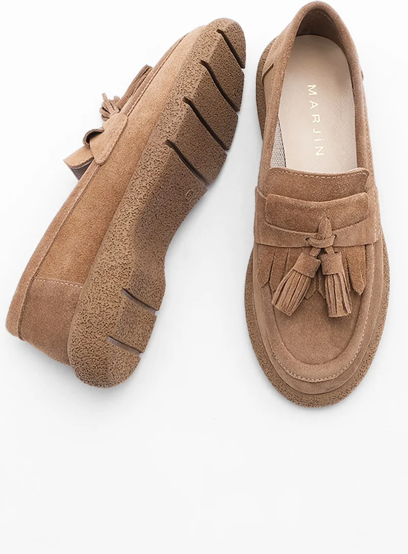 MARJIN Margin Women's Leather Loafer Casual Shoes Suma