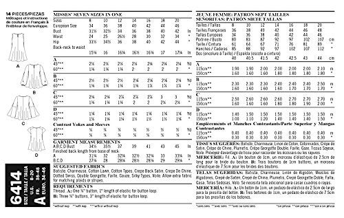 NEW LOOK Patterns Misses' Tunic and Top with Neckline Variations Size: A (8-10-12-14-16-18-20), 6414 - Image 5