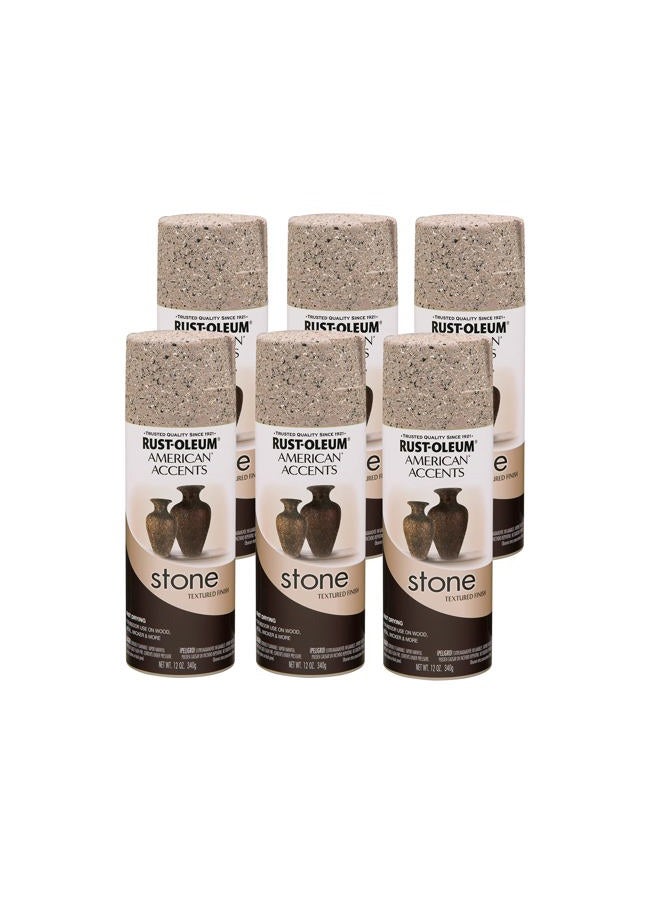 RUST-OLEUM 7995830-6PK Stone Creations Spray, 12 oz, Pebble, 6 Pack - Image 1
