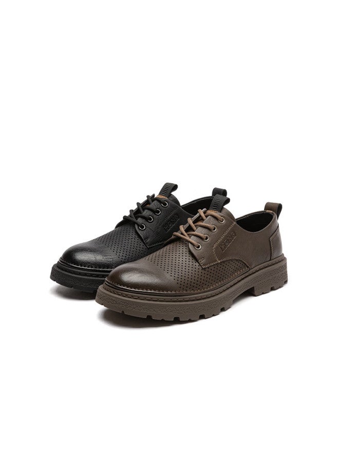 Red Dragonfly Summer Breathable Work Shoes, Thick-soled Casual Loafers Wla440541l Black (hollow) Size 38 - Image 2