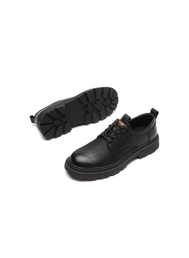 Red Dragonfly Summer Breathable Work Shoes, Thick-soled Casual Loafers Wla440541l Black (hollow) Size 38 - Image 4