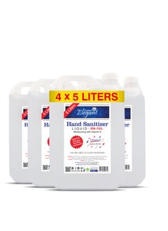 Elegant Liquid Hand Sanitizer With 70% IPA 5L Pack of 4 