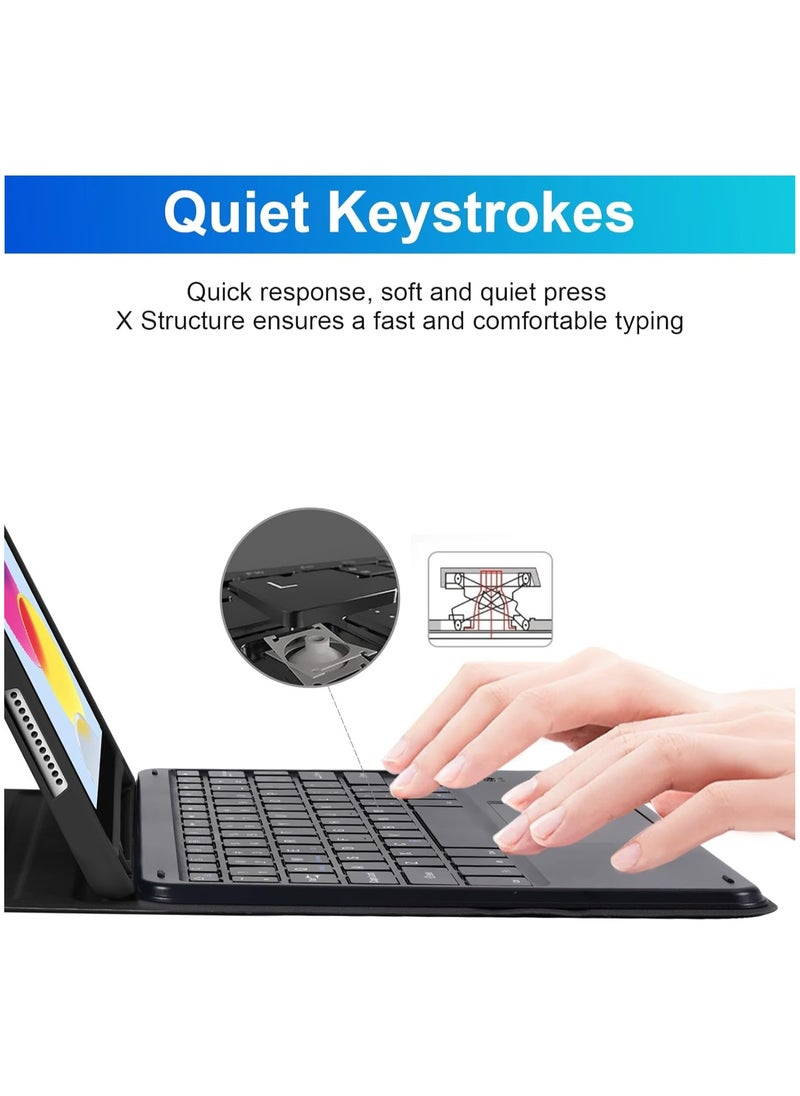 TIGER iPad Pro 13" (2024) Wireless Keyboard Case with Touchpad – Detachable Bluetooth Smart Keyboard, Multi-Gesture Trackpad, Slim Protective Stand Cover, Auto Sleep/Wake, Ideal for Work & Travel - Image 3