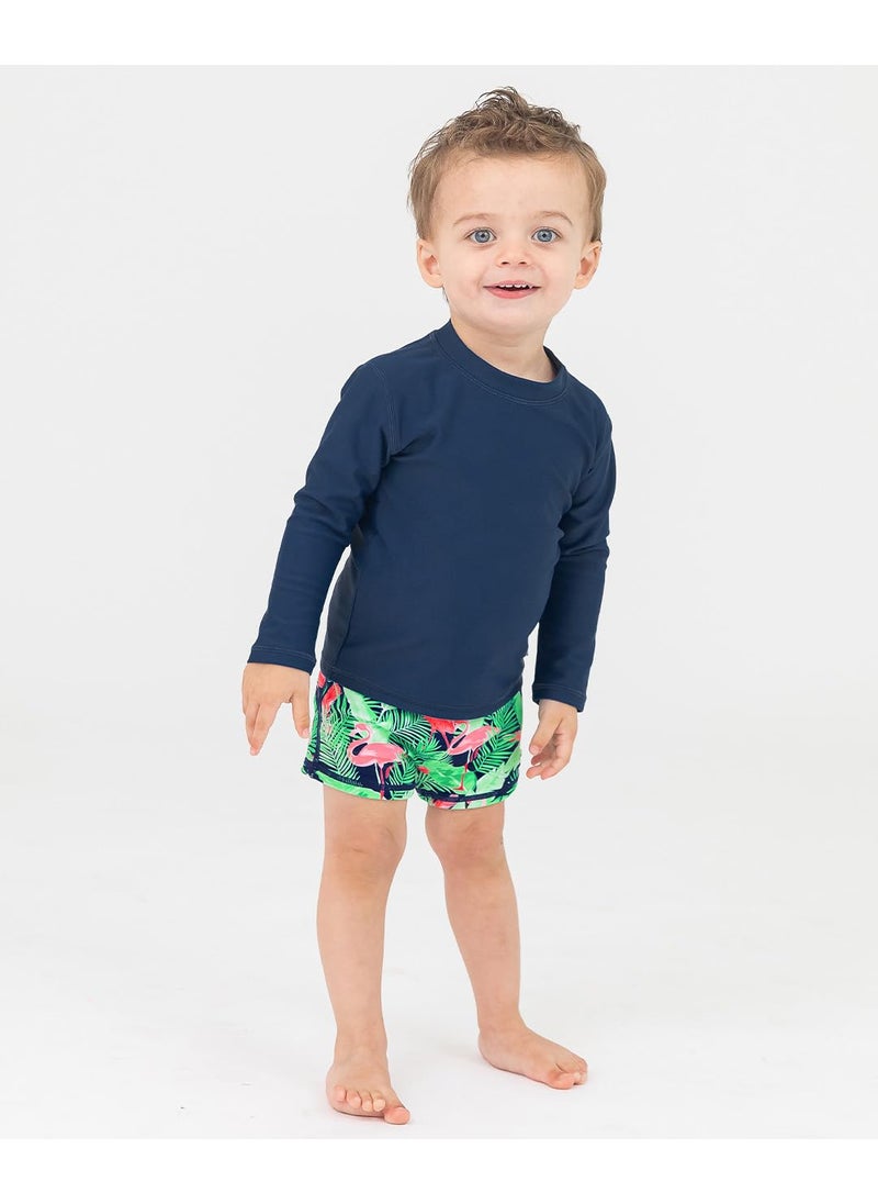 RuggedButts RUGGEDBUTTS Long Sleeve Rash Guard - Navy - 3T  - Image 2