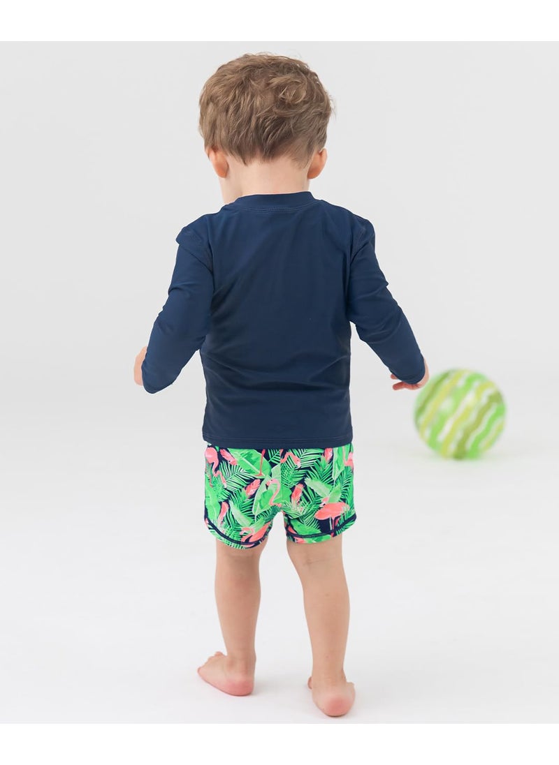 RuggedButts RUGGEDBUTTS Long Sleeve Rash Guard - Navy - 3T  - Image 3