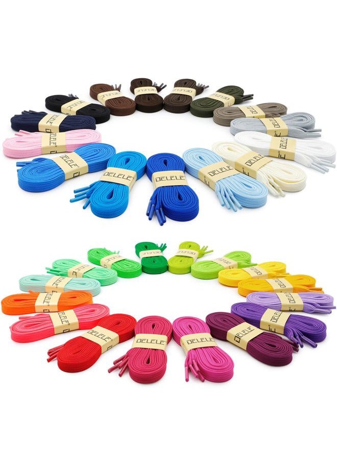DELELE Solid Flat Shoe Laces: Hollow Thick Shoelaces for Sneakers 2 Pair, 27 Beige, 71 inch (180CM) - Image 4