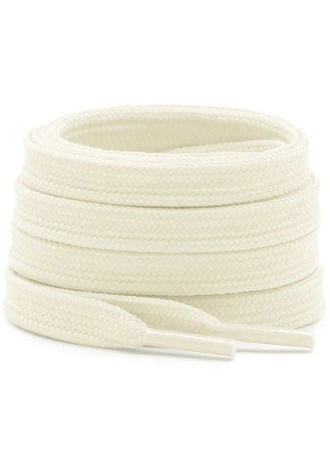 DELELE Solid Flat Shoe Laces: Hollow Thick Shoelaces for Sneakers 2 Pair, 27 Beige, 71 inch (180CM) - Image 1