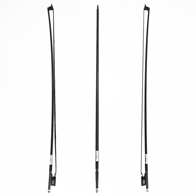 Vingobow 4/4 Carbon Fiber Violin Bow, Black Horsehair Handmade Fiddle Bow, Well Balanced with Ebony Fleur-de-Lis Frog for All Skill Levels - Image 5