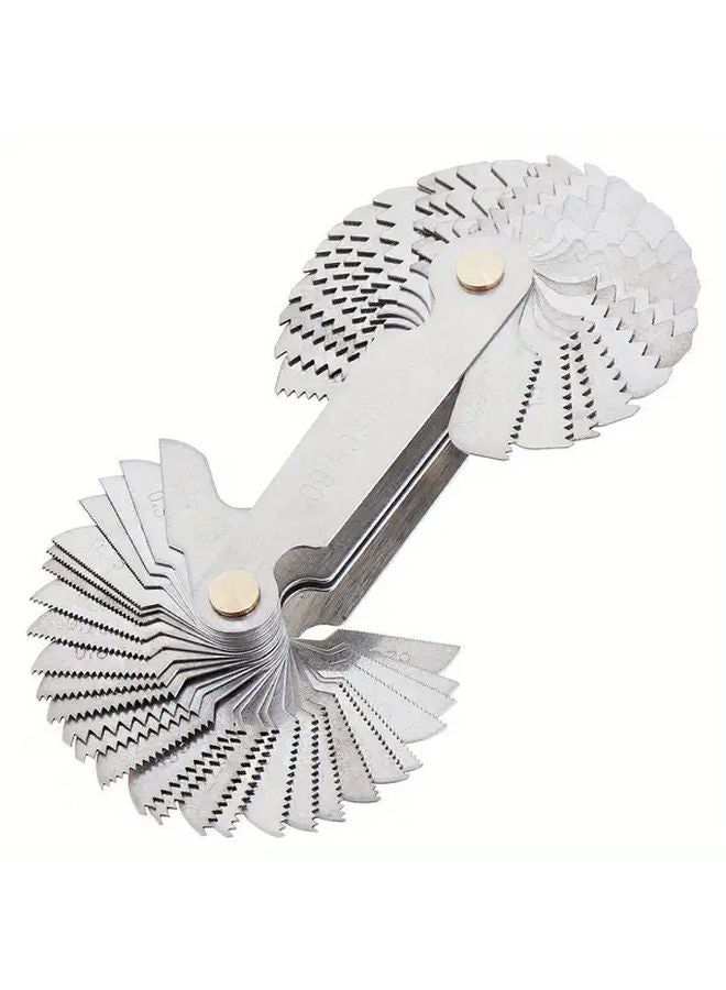 58 Pcs Metric Imperial Thread Gauge Tool Heavy Duty Stainless Steel 55 60 Degree Angles - Image 4