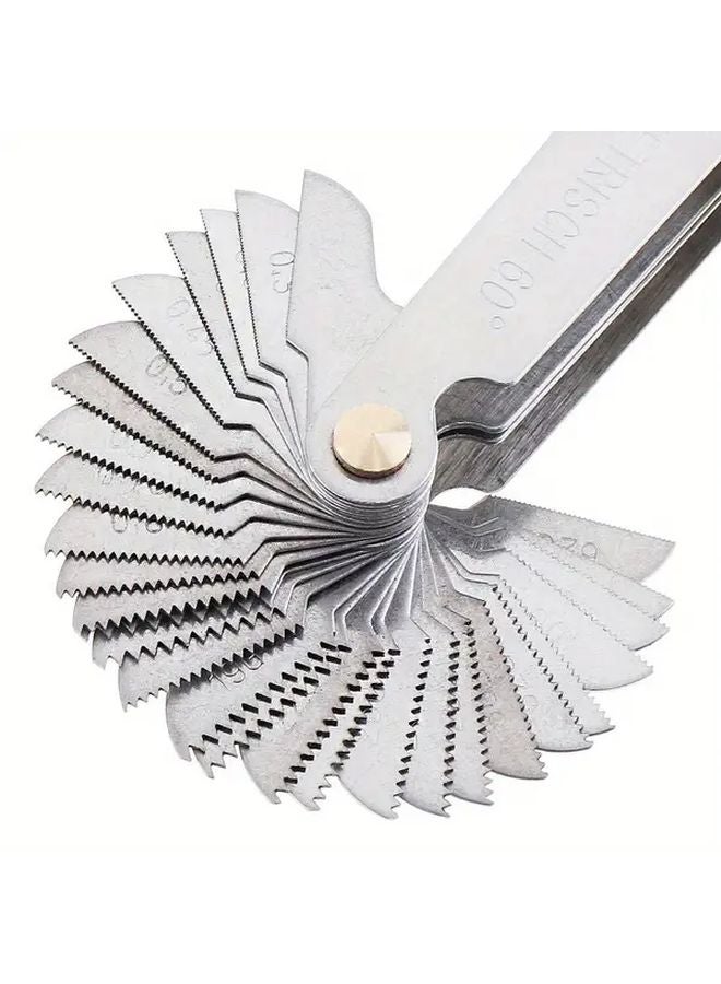 58 Pcs Metric Imperial Thread Gauge Tool Heavy Duty Stainless Steel 55 60 Degree Angles - Image 5