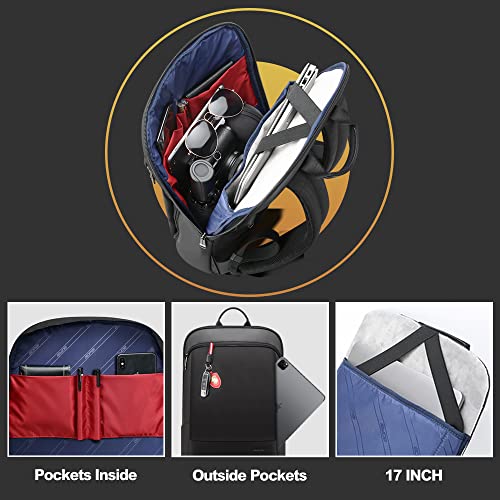 BOPAI 17 inch Super Slim Laptop Backpack Men&Women Anti Theft Backpack Waterproof College Backpack Travel Laptop Backpack for Men Business Laptop Backpack Casual Daypack for Men - Image 4
