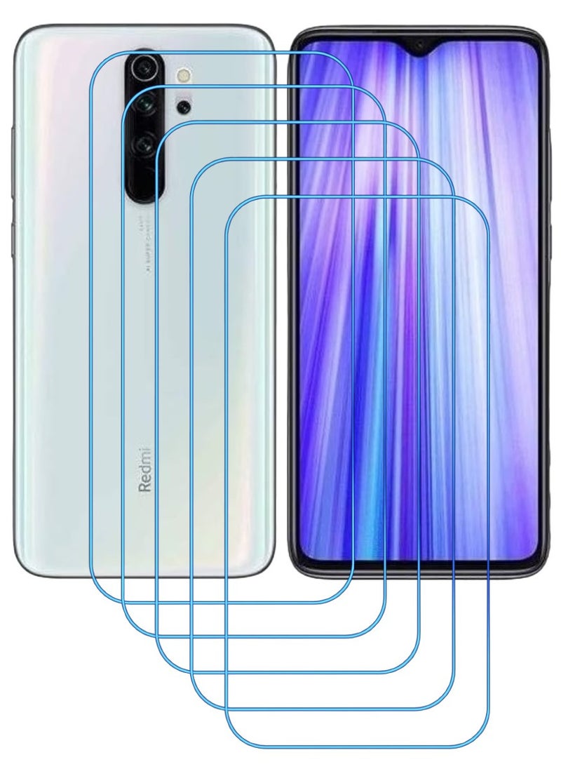ACLIX 5 Pieces Antistatic ESD Dustproof Premium Quality High Definition Clear Tempered Glass Screen Protector Designed For Xiaomi Redmi Note 8 Pro - Image 1