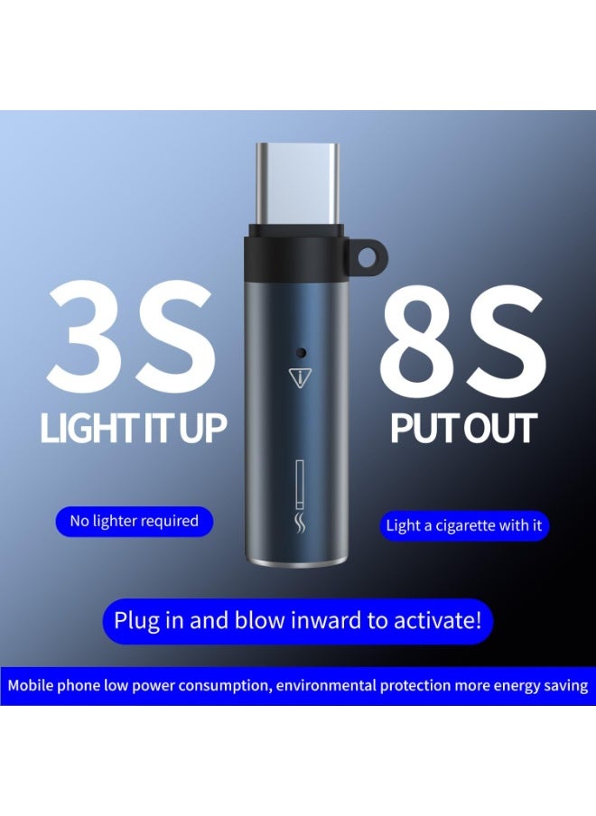 ماركة غير محددة ولاعة كهربائية - ولاعة USB C، بدون لهب، مقاومة للرياح، هدية للرجال - إصدار صغير  - Image 5