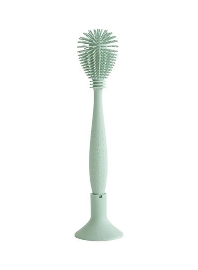 mushie Silicone Baby Bottle Brush Cambridge Blue
