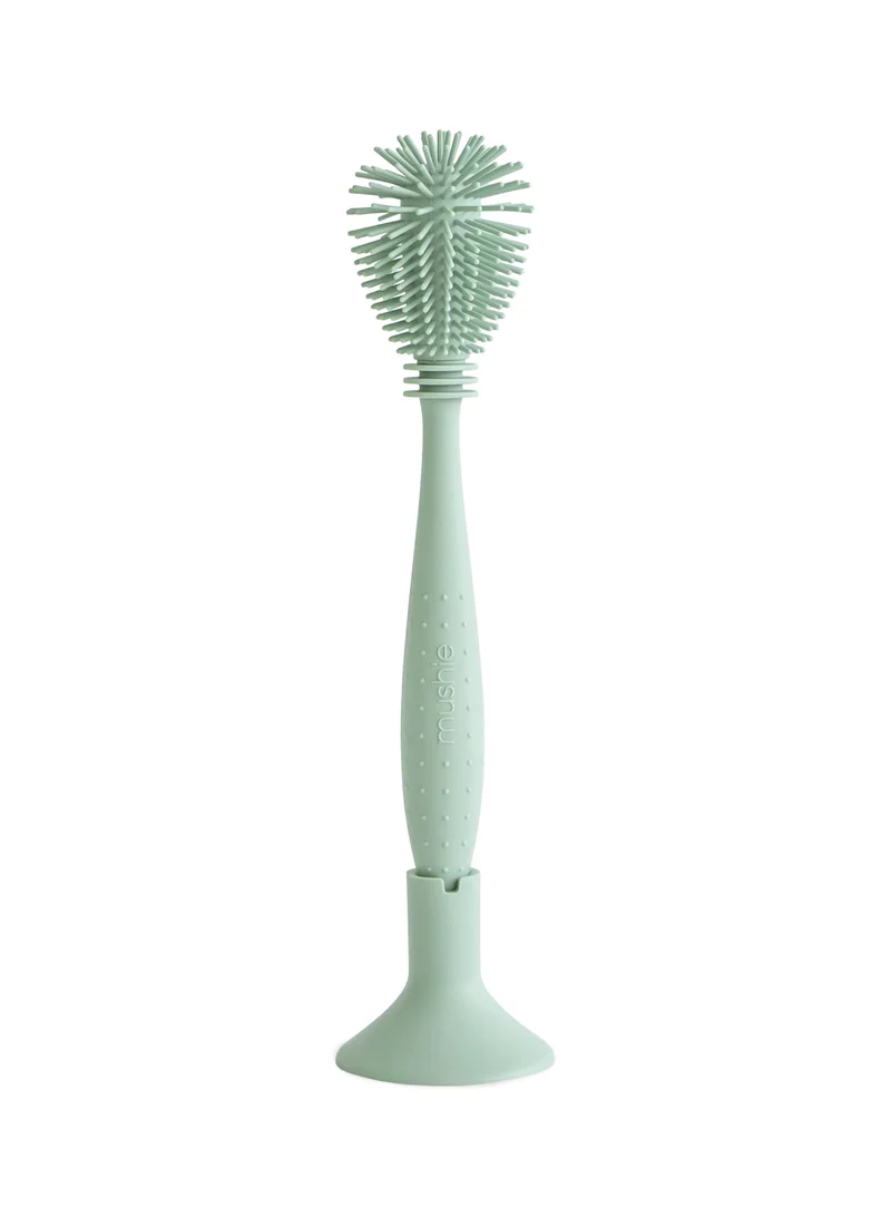 mushie Silicone Baby Bottle Brush Cambridge Blue