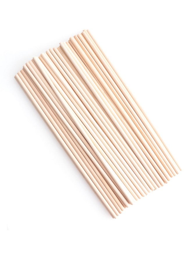 Ruwado 60 Pcs 8 Inch Wooden Dowel Rods Natural Unfinished Wood Hardwood Sticks for Crafting Project DIY Home Decoration Photo Painting Props Cake Toppers Centerpiece (3 mm, 8 Inch) - Image 1