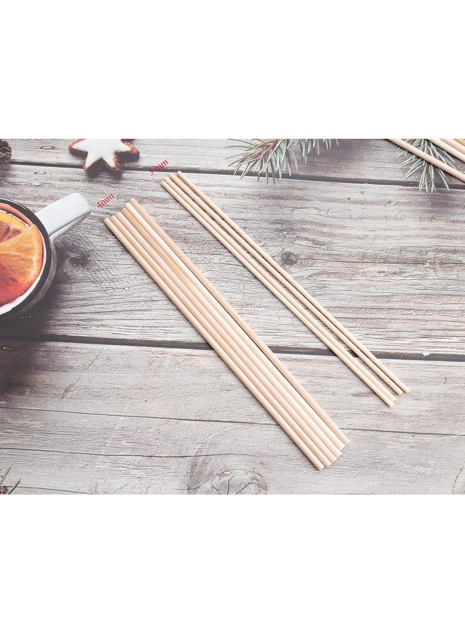 Ruwado 60 Pcs 8 Inch Wooden Dowel Rods Natural Unfinished Wood Hardwood Sticks for Crafting Project DIY Home Decoration Photo Painting Props Cake Toppers Centerpiece (3 mm, 8 Inch) - Image 2