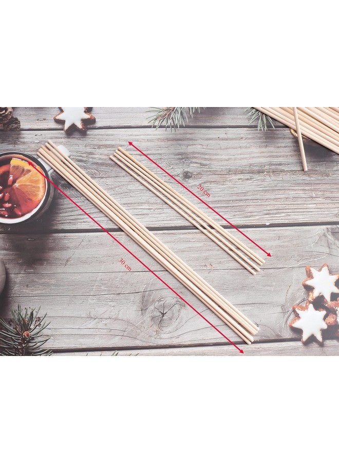 Ruwado 60 Pcs 8 Inch Wooden Dowel Rods Natural Unfinished Wood Hardwood Sticks for Crafting Project DIY Home Decoration Photo Painting Props Cake Toppers Centerpiece (3 mm, 8 Inch) - Image 3