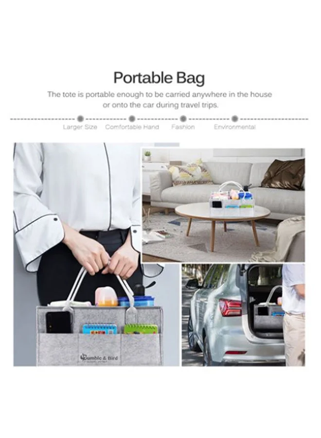 Bumble & Bird Baby Diaper Caddy Nursery Storage Bin Portable Travel Bag Organizer