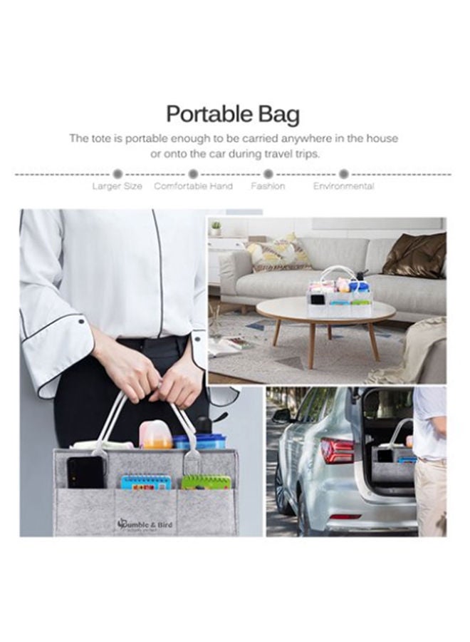 Bumble & Bird Baby Diaper Caddy Nursery Storage Bin Portable Travel Bag Organizer - Image 2