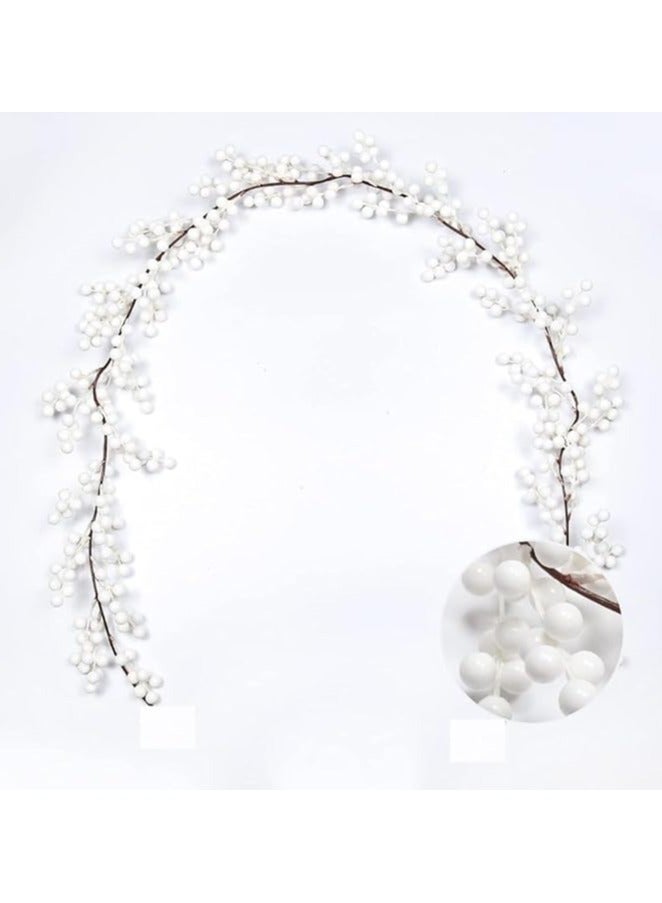 SIHIYA LIFE White Berries Garland with Beautiful Berries | Winter Garland for Door, Mantel, Fireplace, Table Runner Centerpiece Decor, for themed Events | Gifting  - Image 1
