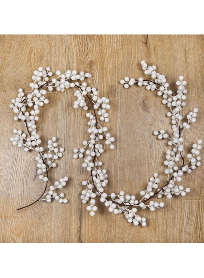 SIHIYA LIFE White Berries Garland with Beautiful Berries | Winter Garland for Door, Mantel, Fireplace, Table Runner Centerpiece Decor, for themed Events | Gifting  - Image 2