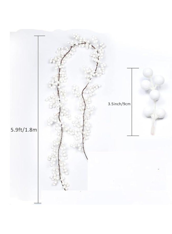 SIHIYA LIFE White Berries Garland with Beautiful Berries | Winter Garland for Door, Mantel, Fireplace, Table Runner Centerpiece Decor, for themed Events | Gifting  - Image 3