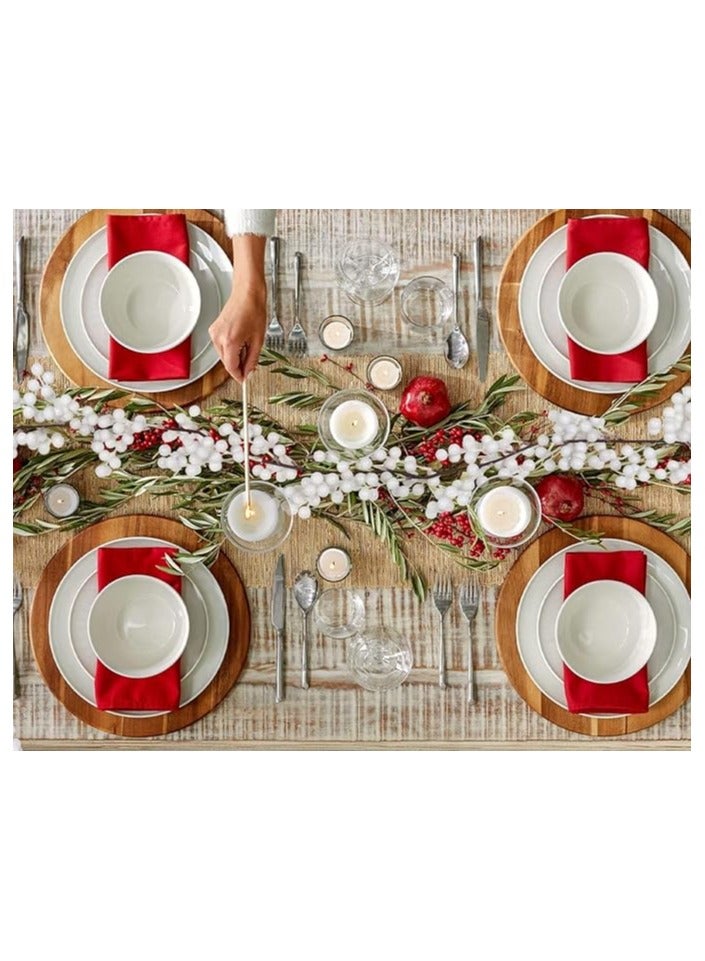 SIHIYA LIFE White Berries Garland with Beautiful Berries | Winter Garland for Door, Mantel, Fireplace, Table Runner Centerpiece Decor, for themed Events | Gifting  - Image 5