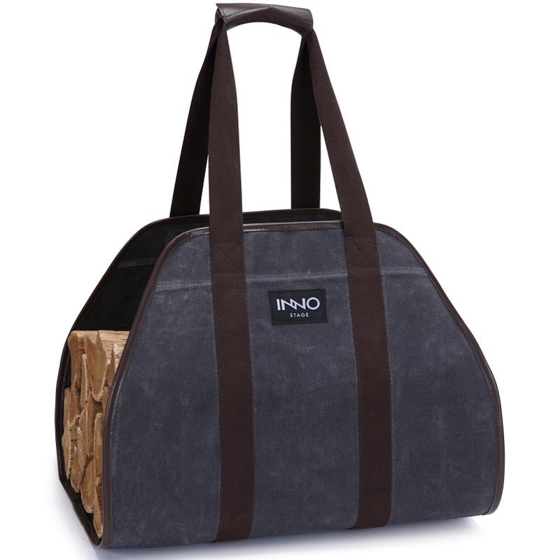 INNO STAGE Canvas Wood Carriers Log Tote Bag40X19 Firewood HolderFireplace Wood Stove Accessories