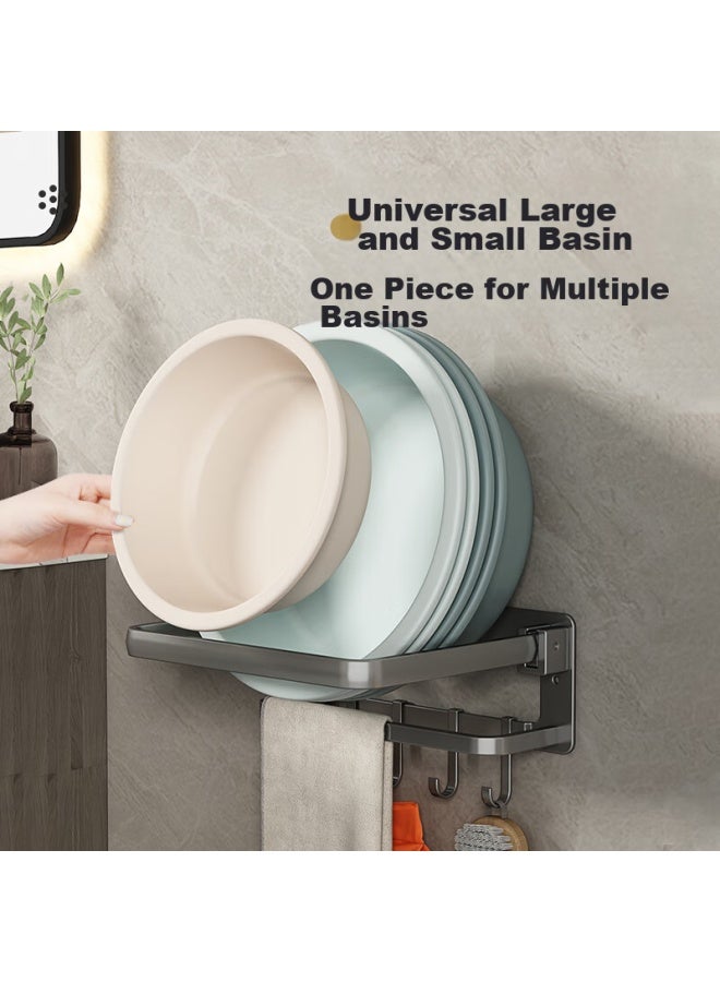 Jiadu No-drill Basin Rack, Basin Hooks, Bathroom Storage Rack, Bathroom Washbasin Organizer, 1 Piece