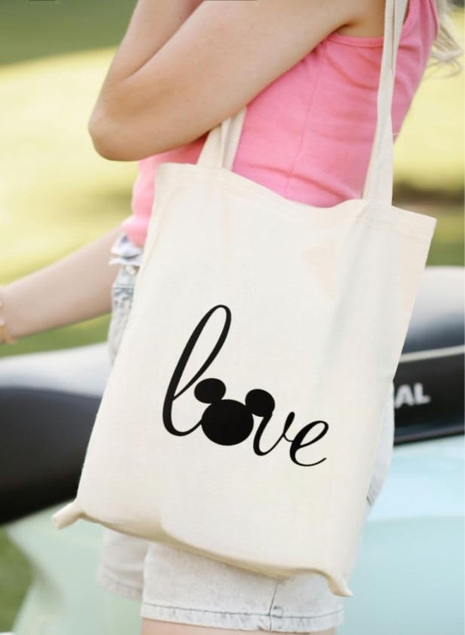 Canvas Tote Bags for Women with zip closer | unique tote bag forWomen, Girls, 100% Organic Cotton Tote bag Pack of 2 - Image 3