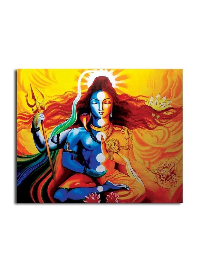 PIXELARTZ Canvas Paintings Ardhanarishwar Without Frame Modern Art Paintings for Home Décor/Living Room -Multicolour - Image 1