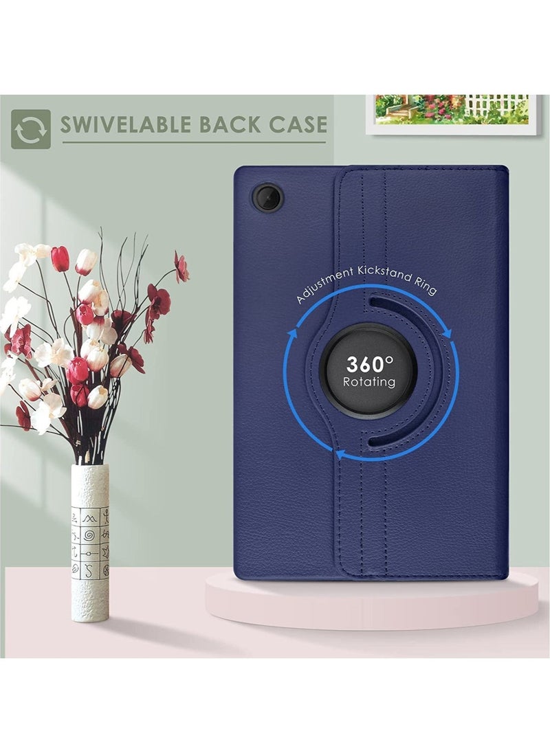 IAF Case Compatible with Galaxy Tab A8 10.5" Case (SM-X200/X205/X207), Galaxy Tab A8 Case 10.5 inch,Auto Sleep/Wake 360Â° Rotating Stand Folio Leather Case for Tab A8 2022 (Dark blue) - Image 3