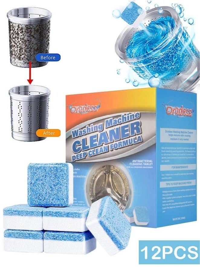oradess Washing Machine Cleaner Tablets Descaler Solid Deep Cleaning Deodorizer For All Washer Machines HE Front Loader Top Load Clean Inside Drum and Laundry Tub Seal - Image 1