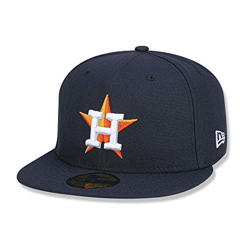 New Era 59FIFTY Houston Astros Navy MLB 2017 Authentic Collection On Field Home Fitted Cap Size 7 5/8 - Image 1