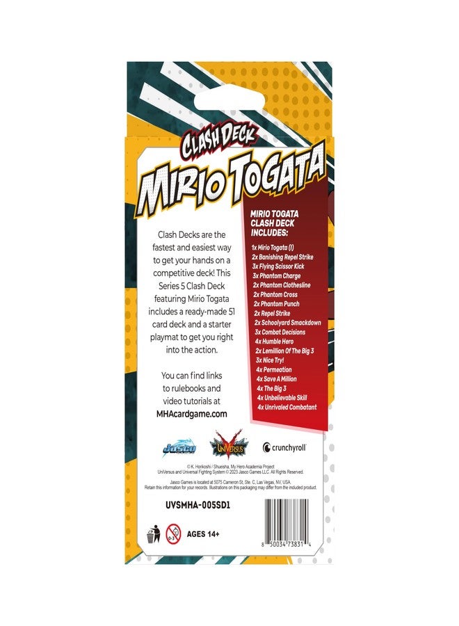 Jasco Starter Set My Hero Academia Collectible Card Game Series 5: Clash Deck Mirio Togata - Ready to Play Out of The Box, 51 Card Deck & Playmat, MHA - Image 4