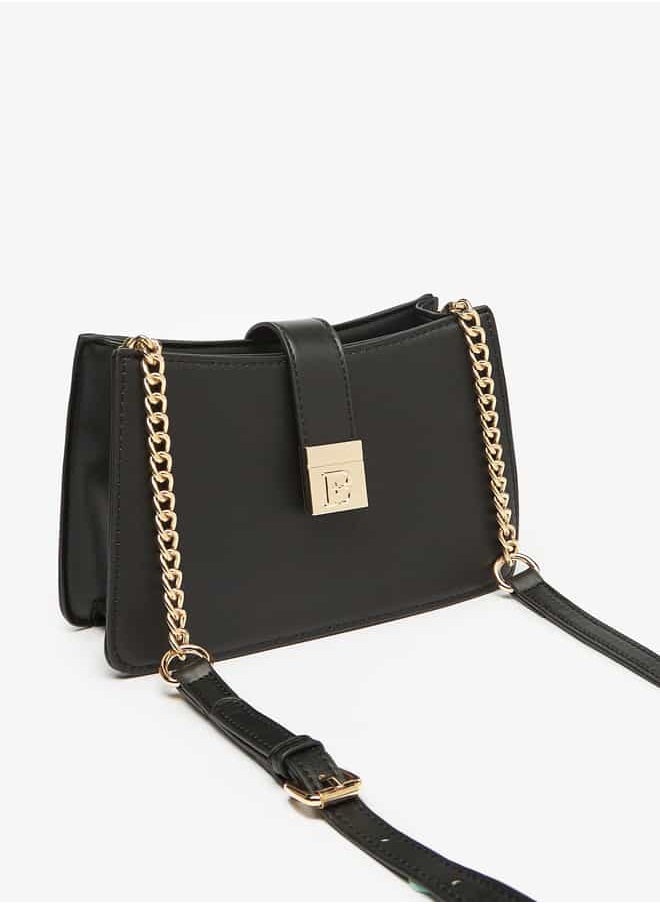 Flora Bella By Shoexpress Women Solid Crossbody Bag with Adjustable Strap and Zip Closure  - Image 2