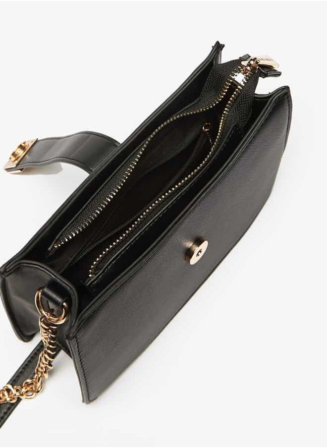 Flora Bella By Shoexpress Women Solid Crossbody Bag with Adjustable Strap and Zip Closure  - Image 5