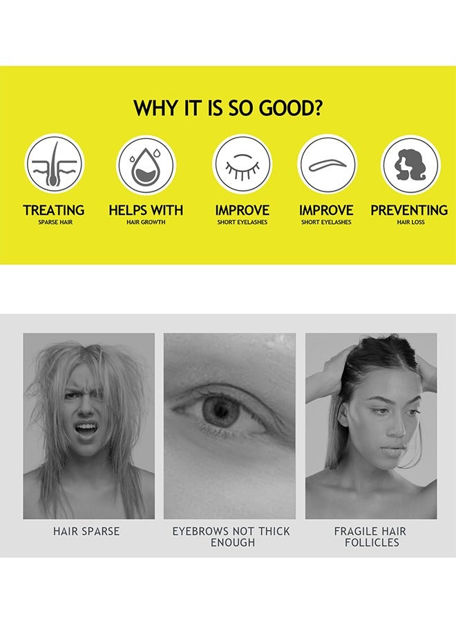 Lanthome Castor Oil Certified Organic，Castor Oil For Eyelashes and Eyebrows, Organic Jamaican Black Castor Oil Cold Pressed Hair Growth Oil, Skin Moisturizer Body Oil ith Eyelash Kit 50ml - Image 5