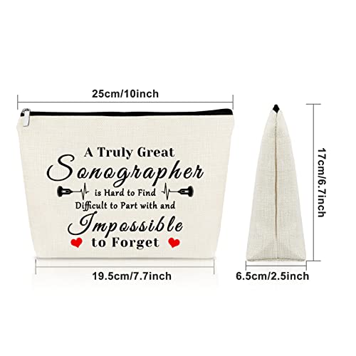 Sazuwu Sonographer Ultrasound Technician Gifts Makeup Bag Cosmetic Organizers Travel Pouch Appreciation Retirement Birthday Christmas Thanksgiving Gift - Image 4