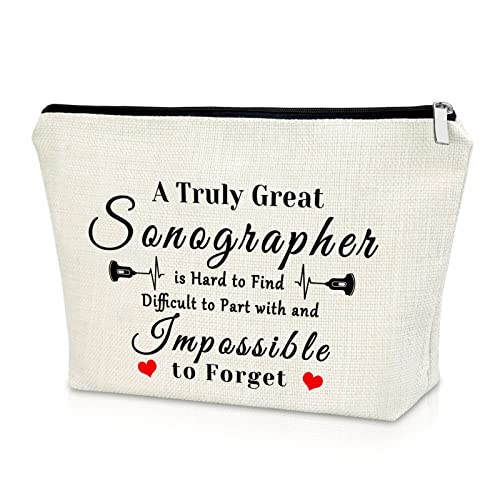 Sazuwu Sonographer Ultrasound Technician Gifts Makeup Bag Cosmetic Organizers Travel Pouch Appreciation Retirement Birthday Christmas Thanksgiving Gift - Image 1
