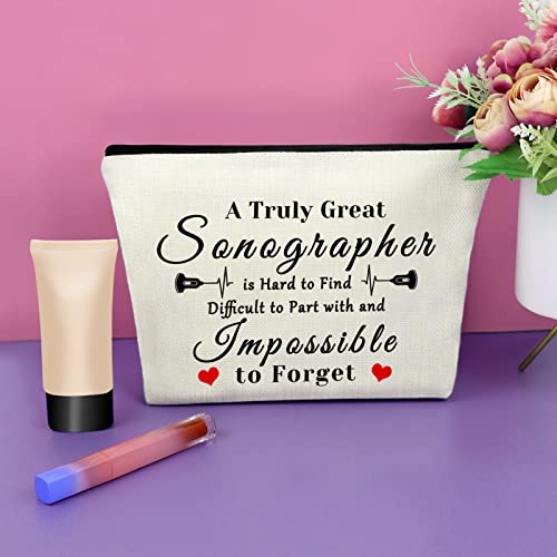 Sazuwu Sonographer Ultrasound Technician Gifts Makeup Bag Cosmetic Organizers Travel Pouch Appreciation Retirement Birthday Christmas Thanksgiving Gift - Image 2